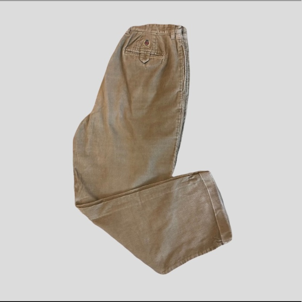 Men’s Dark Khaki Tommy Hilfiger Corduroy Pants, Size 36x30